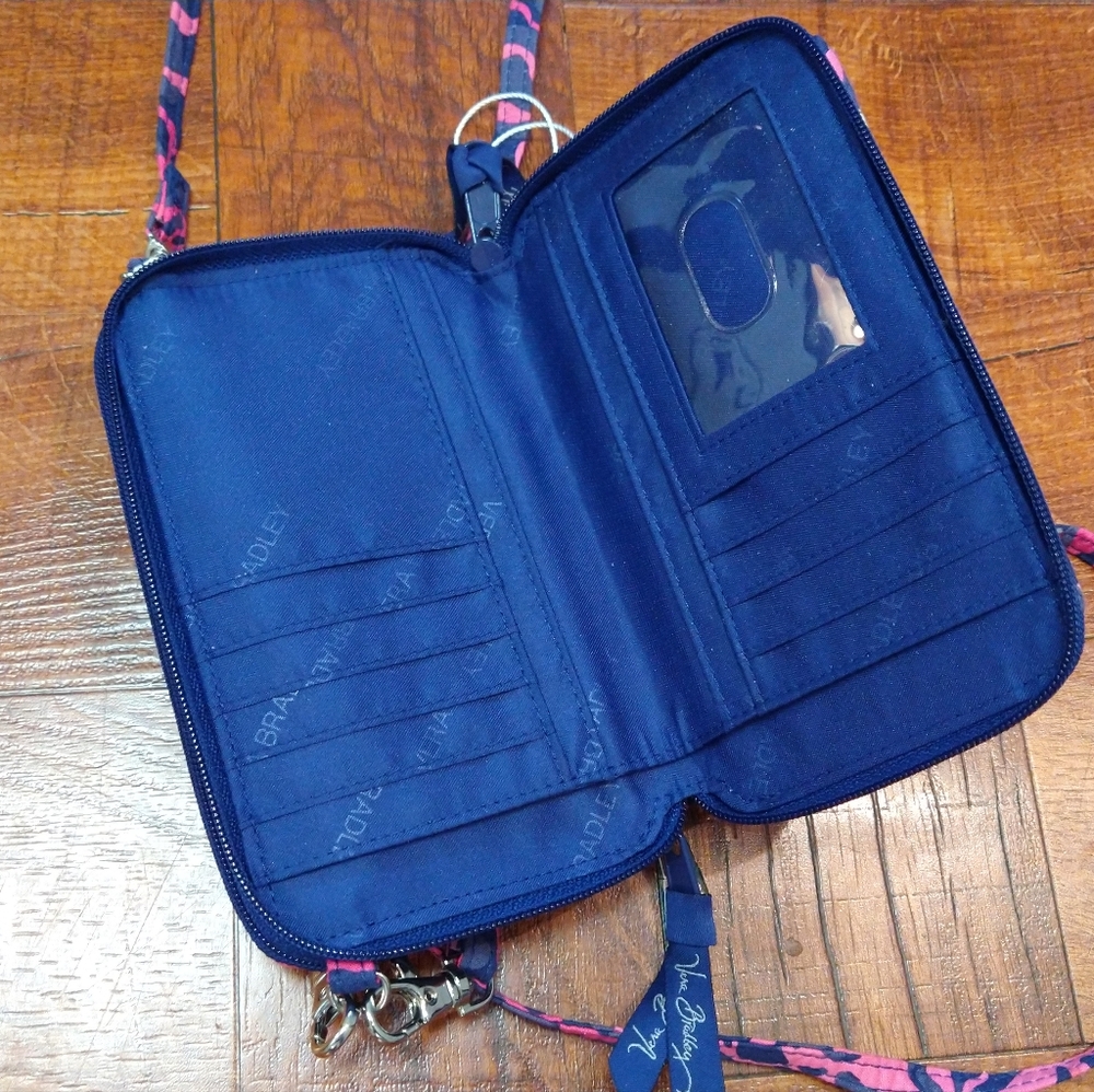 Vera Bradley NWT Katalina Pink Blue Quilted Crossbody Bag - Picture 6 of 6